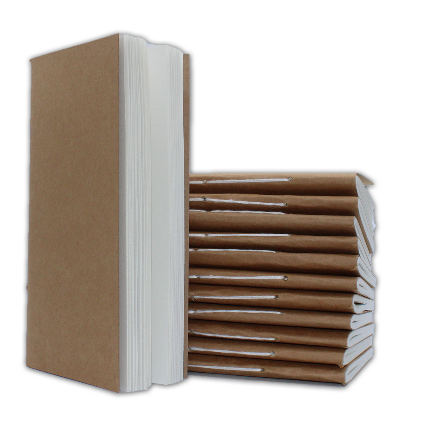 12x Handmade Leather Journal - Paper Refill - Eco-Friendly (80 pages)