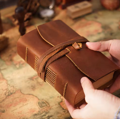 HandMade Vintage Cowhide travel Journal with Key Diary Gift